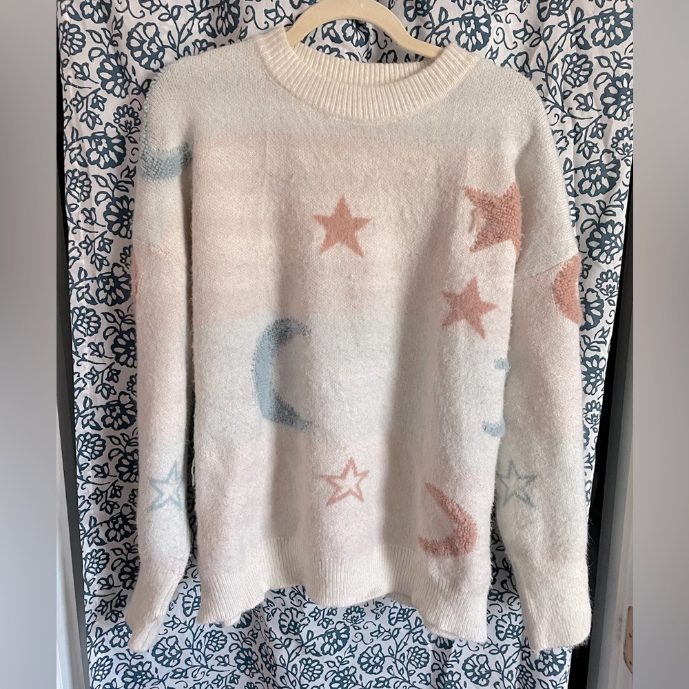 Aesthetic cozy star/moon sweater